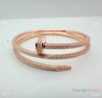 Best Replica Cartier Double Nail Bracelet Rose Gold with Diamond